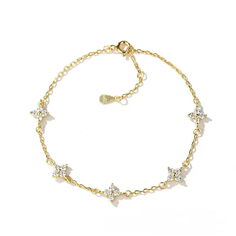 925 Floral Bracelet