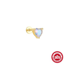 Load image into Gallery viewer, Moonstone gold flat back studs
