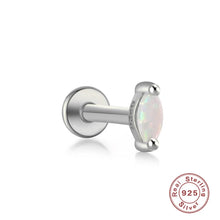 Load image into Gallery viewer, Opal silver flat back studs
