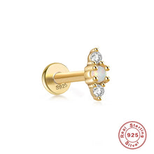 Load image into Gallery viewer, Opal gold flat back studs
