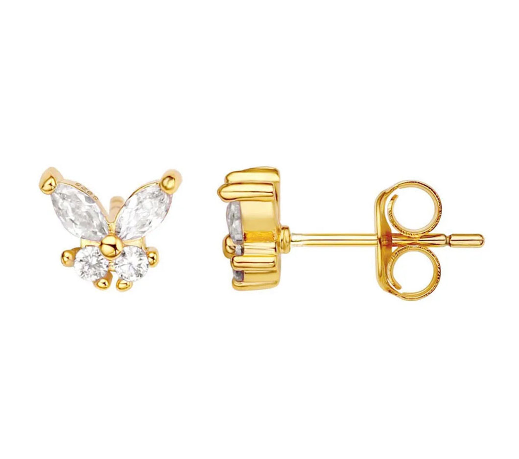 Bianca butterfly studs