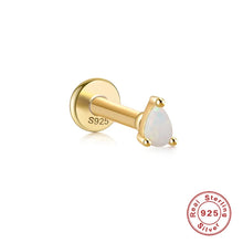 Load image into Gallery viewer, Opal gold flat back studs
