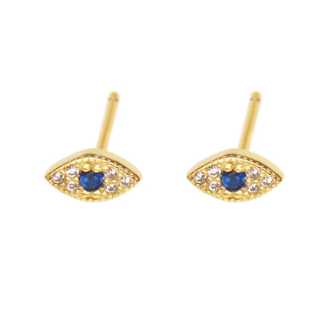 Evil eye pave studs