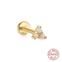 Load image into Gallery viewer, Opal gold flat back studs
