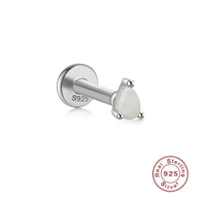 Load image into Gallery viewer, Opal silver flat back studs
