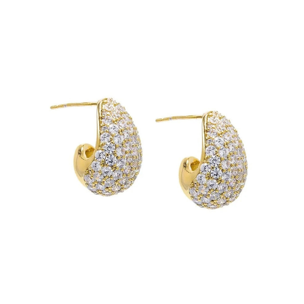 Diamond teardrop earrings