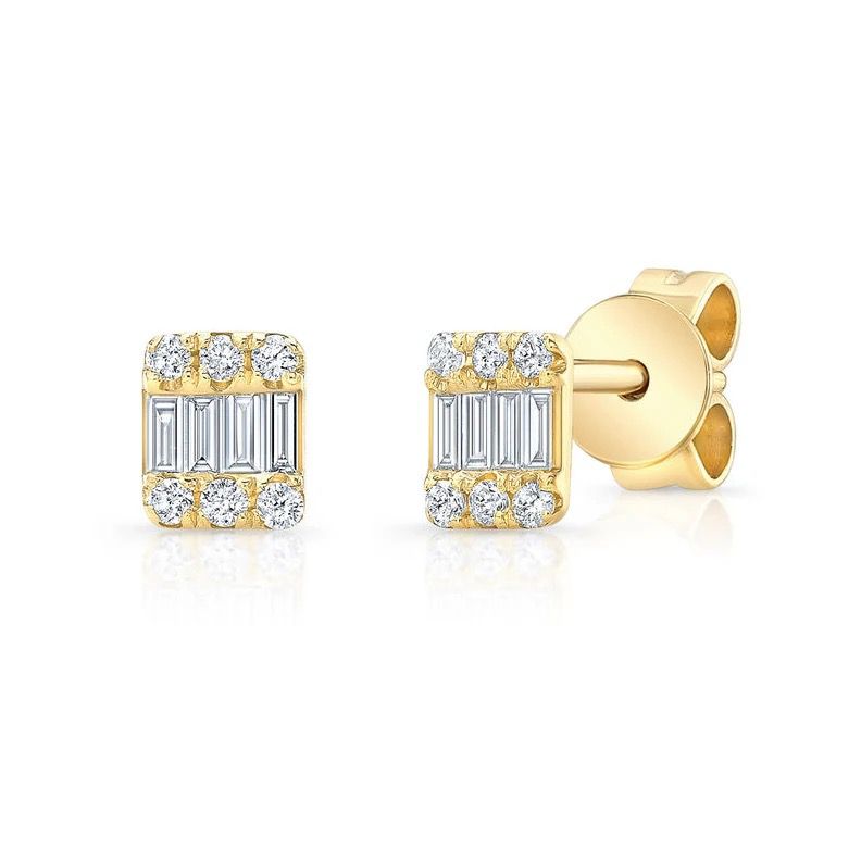 Baby baguette studs