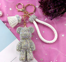 Load image into Gallery viewer, Crystal Bear Keychain
