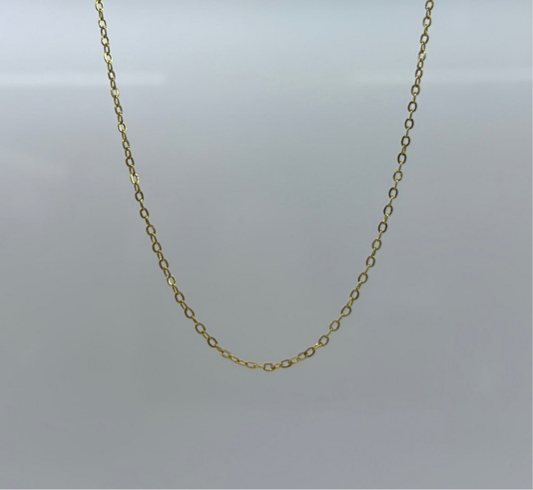 925 Gold oval link chain