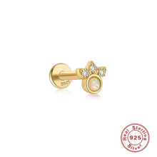 Load image into Gallery viewer, Opal gold flat back studs
