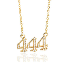 Load image into Gallery viewer, Iced out Angel number necklace

