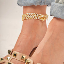 Load image into Gallery viewer, Iced out Cuban anklet
