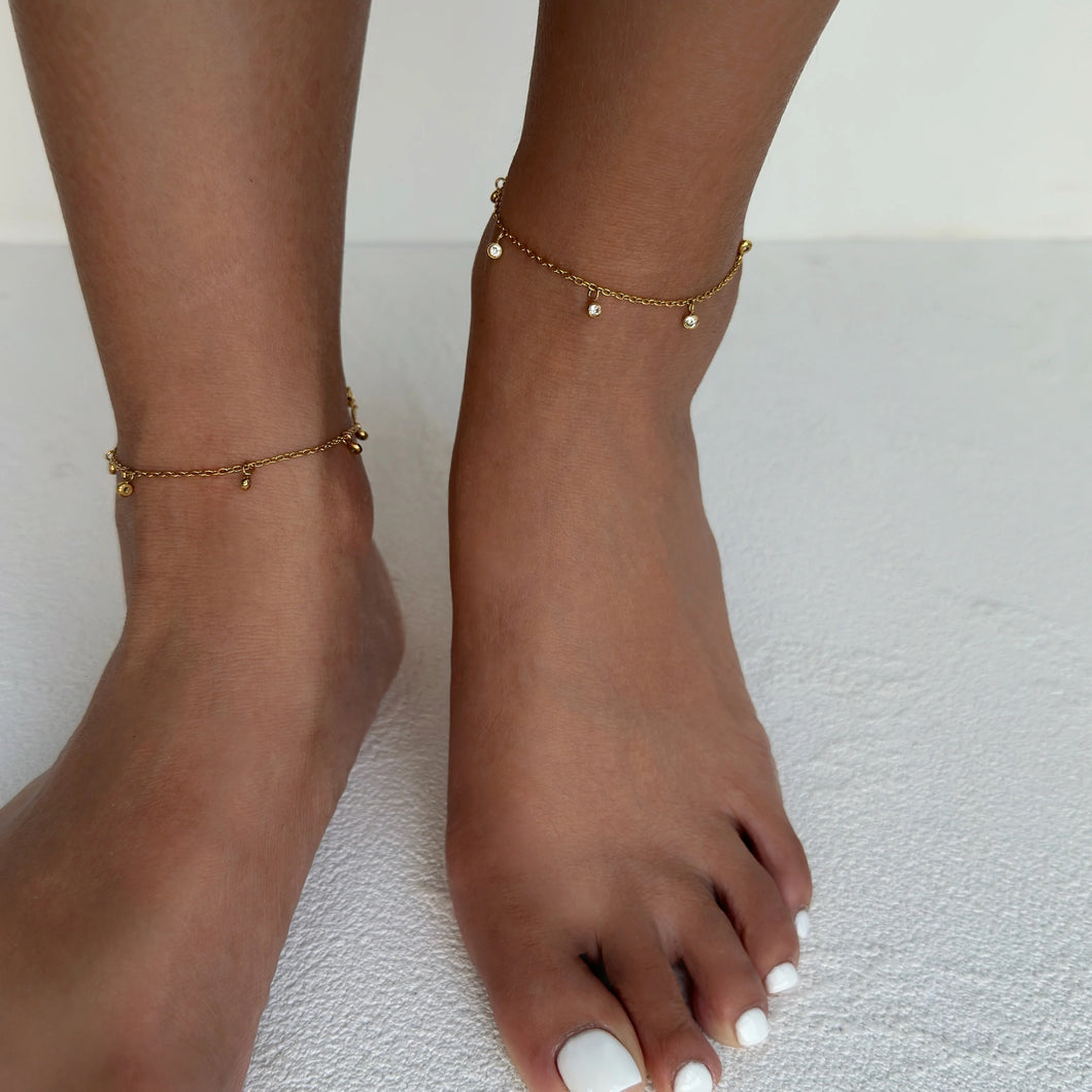 Mini Dimond drop anklet