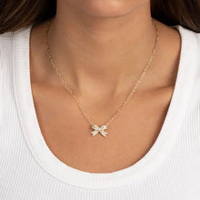 Load image into Gallery viewer, Pave bow necklace
