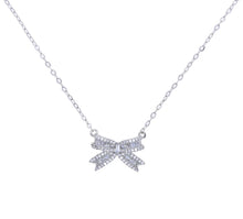 Load image into Gallery viewer, Pave bow necklace
