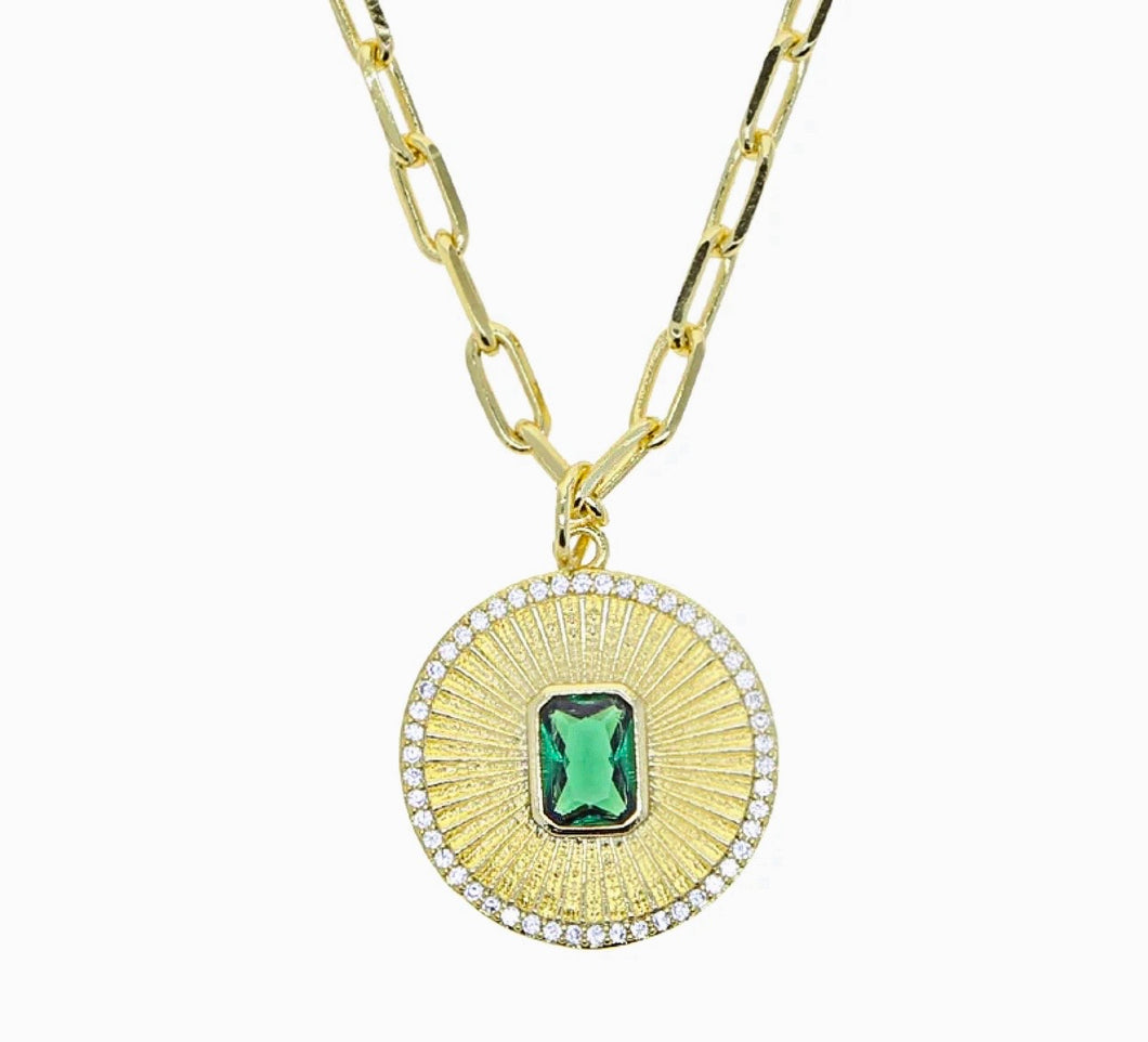 Vintage emerald necklace