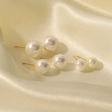 Load image into Gallery viewer, White pearl studs
