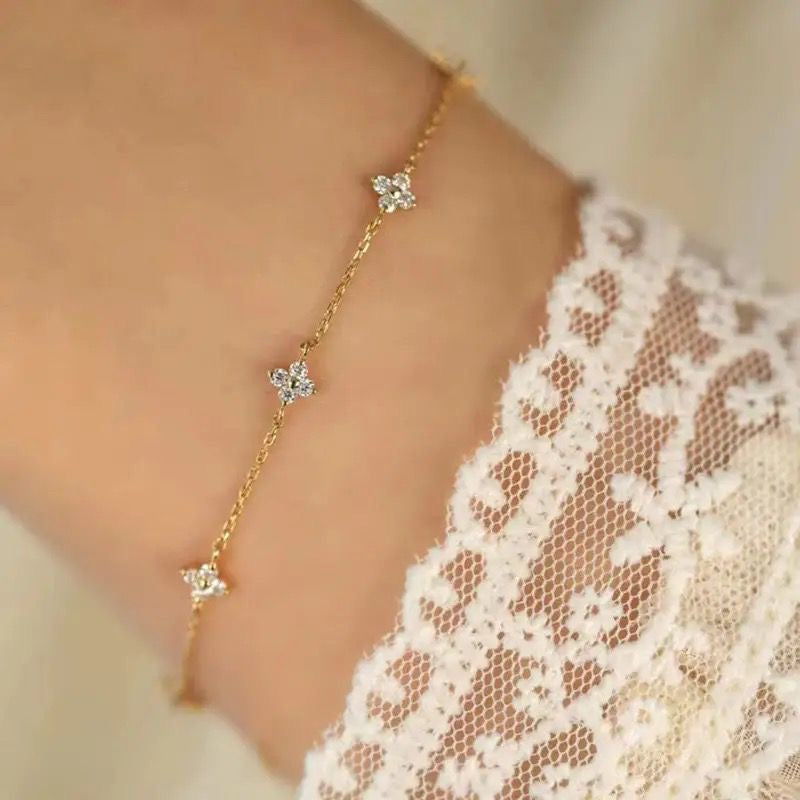 925 Floral bracelet