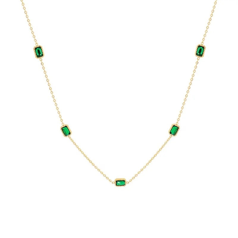Emerald baby necklace