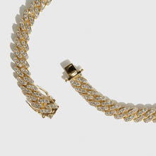 Load image into Gallery viewer, Gold Iced out Cuban bracelet
