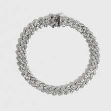Load image into Gallery viewer, Silver Iced out Cuban Bracelet
