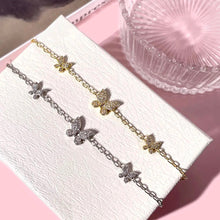 Load image into Gallery viewer, Butterfly trio bracelet
