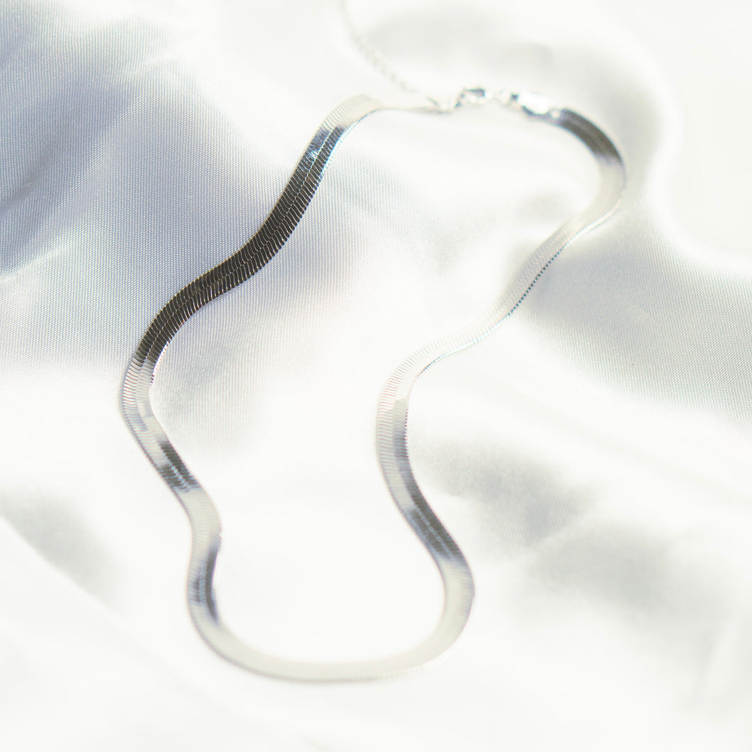 Herringbone necklace | Silver