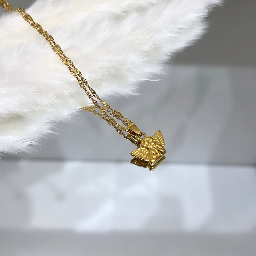 Angel face necklace