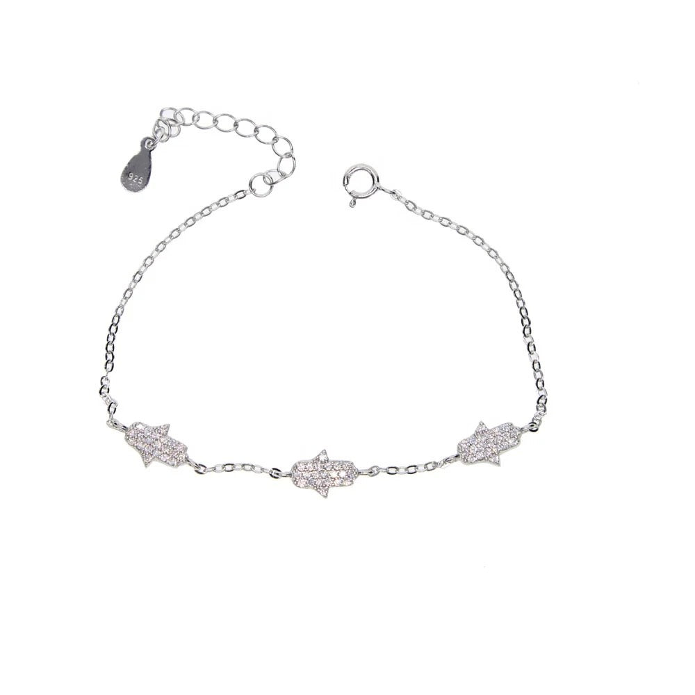 925 Dainty Hamsa Bracelet