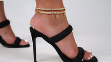 Load image into Gallery viewer, Gold Tennis anklet
