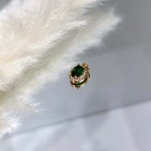 Load image into Gallery viewer, Emerald oval charm
