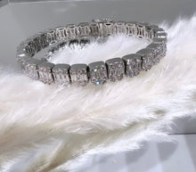 Load image into Gallery viewer, Mens iced out baguette bracelet | Silver
