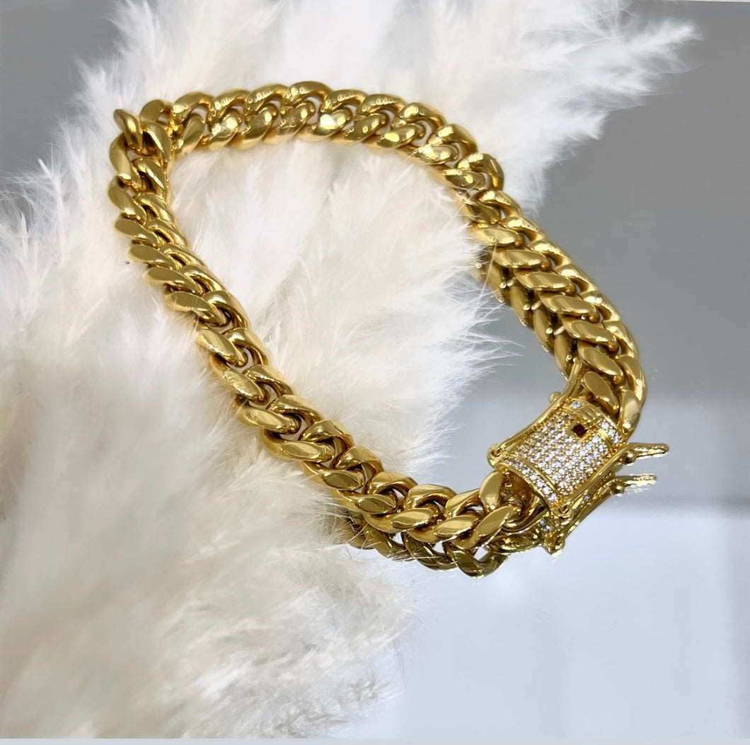 Scorpio Cuban bracelet | Gold