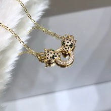 Load image into Gallery viewer, Double Leopard necklace
