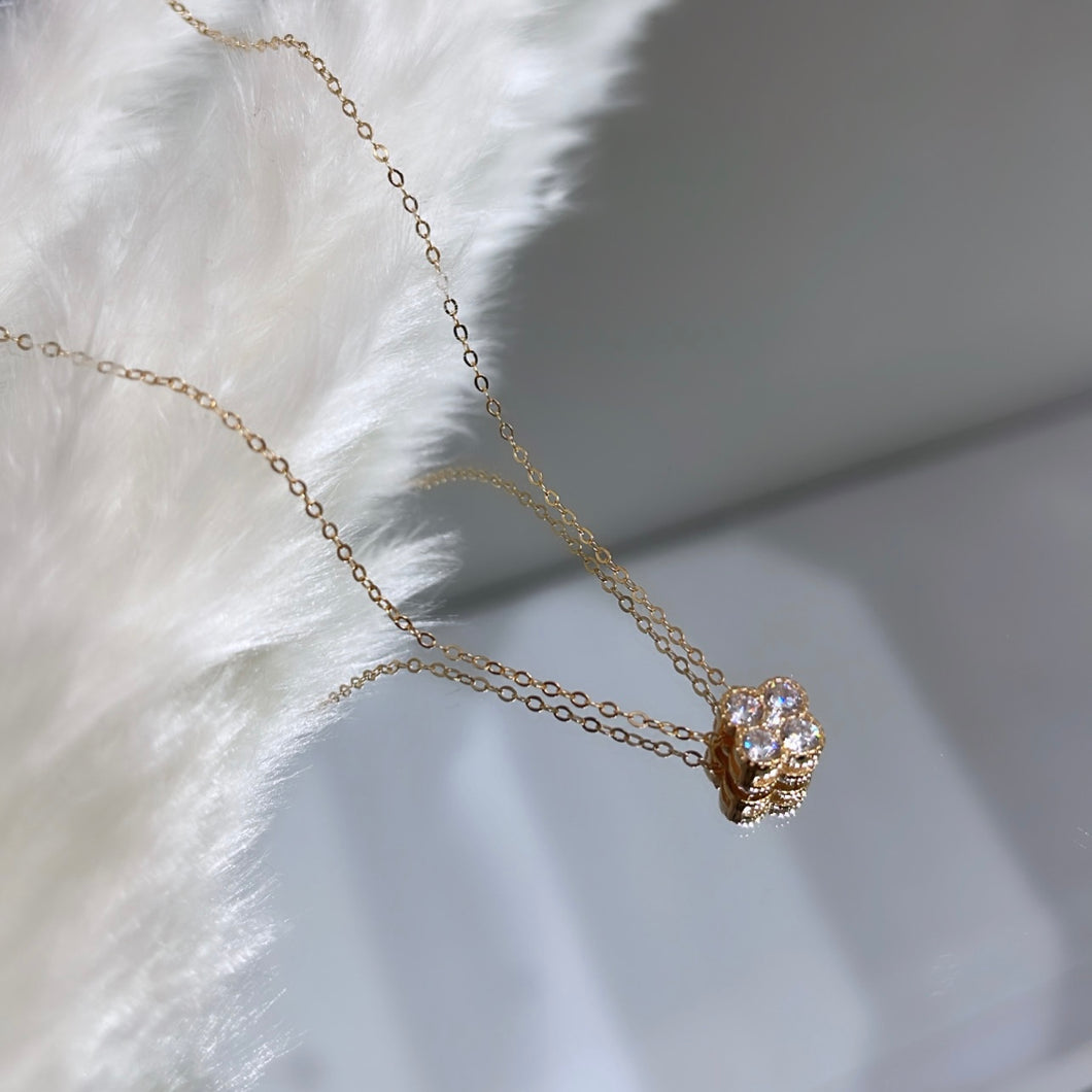 925 Rose Gold Dainty clover necklace